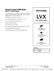 MC74LVX86-D datasheet pdf ON Semiconductor