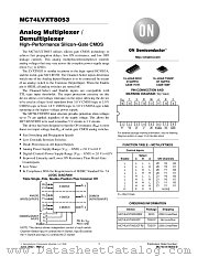 MC74LVXT8053-D datasheet pdf ON Semiconductor