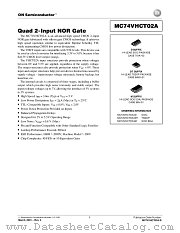 MC74VHCT02A-D datasheet pdf ON Semiconductor