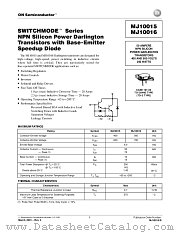 MJ10015-D datasheet pdf ON Semiconductor