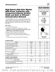 MJE18004D2-D datasheet pdf ON Semiconductor