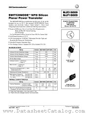 MJE18009-D datasheet pdf ON Semiconductor