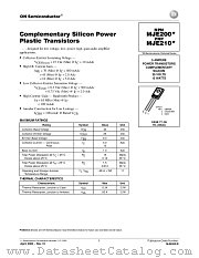 MJE200-D datasheet pdf ON Semiconductor