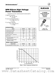 MJE3439-D datasheet pdf ON Semiconductor