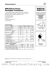 MJE5740-D datasheet pdf ON Semiconductor