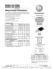 MJW21193-D datasheet pdf ON Semiconductor