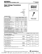 MPSA42-D datasheet pdf ON Semiconductor