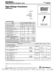 MPSA92-D datasheet pdf ON Semiconductor