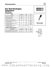 MPSW13-D datasheet pdf ON Semiconductor