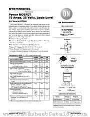 MTB75N03HDL-D datasheet pdf ON Semiconductor