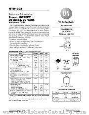 MTD1302-D datasheet pdf ON Semiconductor