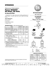 NTD60N03-D datasheet pdf ON Semiconductor