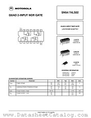 SN74LS02-D datasheet pdf ON Semiconductor