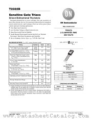 T2322-D datasheet pdf ON Semiconductor