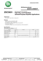2SC3651 datasheet pdf ON Semiconductor