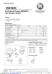 2SK3820 datasheet pdf ON Semiconductor