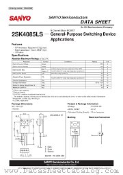 2SK4085LS datasheet pdf ON Semiconductor