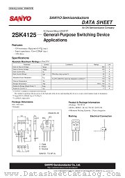 2SK4125 datasheet pdf ON Semiconductor