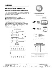74HC08.REV1 datasheet pdf ON Semiconductor