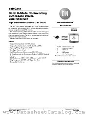 74HC244 datasheet pdf ON Semiconductor