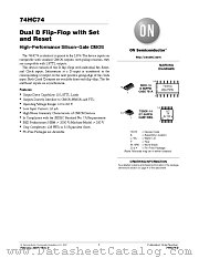 74HC74 datasheet pdf ON Semiconductor