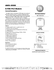 AMIS-30585 datasheet pdf ON Semiconductor
