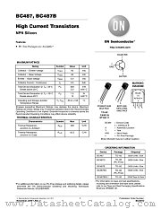 BC487 datasheet pdf ON Semiconductor