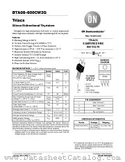 BTA08-600CW3 datasheet pdf ON Semiconductor