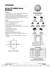 CAT24C64 datasheet pdf ON Semiconductor