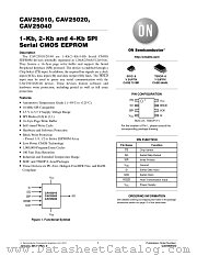 CAV25020 datasheet pdf ON Semiconductor