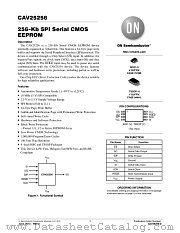 CAV25256 datasheet pdf ON Semiconductor