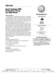 CM1240 datasheet pdf ON Semiconductor
