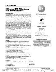 CM1400-03 datasheet pdf ON Semiconductor