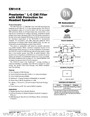 CM1418 datasheet pdf ON Semiconductor