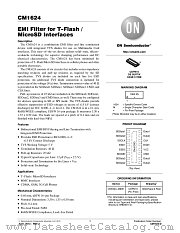CM1624 datasheet pdf ON Semiconductor