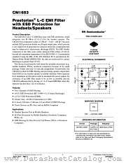 CM1683 datasheet pdf ON Semiconductor