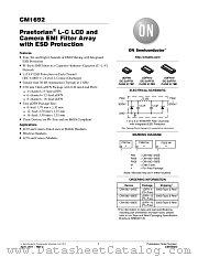 CM1692 datasheet pdf ON Semiconductor