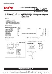 CPH6003A datasheet pdf ON Semiconductor