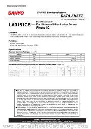 LA0151CS datasheet pdf ON Semiconductor