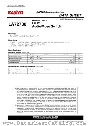 LA72730 datasheet pdf ON Semiconductor