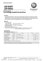LB1940T datasheet pdf ON Semiconductor