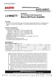 LV4992TT datasheet pdf ON Semiconductor