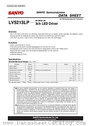 LV5213LP datasheet pdf ON Semiconductor