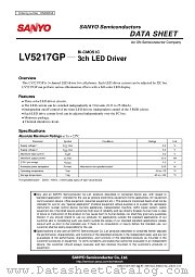 LV5217GP datasheet pdf ON Semiconductor