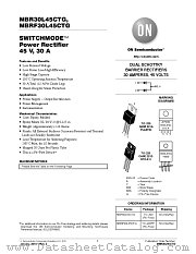 MBR30L45CT datasheet pdf ON Semiconductor
