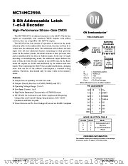 MC74HC259A datasheet pdf ON Semiconductor