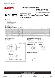 MCH3476 datasheet pdf ON Semiconductor