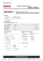MCH4017 datasheet pdf ON Semiconductor