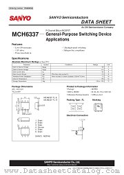 MCH6337 datasheet pdf ON Semiconductor
