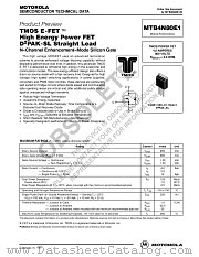MTB4N80E1 datasheet pdf ON Semiconductor